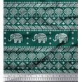 thumbnail image 1 of Soimoi Poly Georgette Fabric Aztec & Tribal Elephant Animal Printed Fabric 1 Yard 42 Inch Wide, 1 of 3