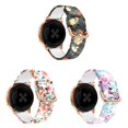 thumbnail image 1 of ALMNVO (Single pack 3pack) 20mm Compatible with Galaxy Watch 5 4 40/44mm Watch 5 Pro 45mm Samsung Galaxy Watch 4 Classic 42/46mm Galaxy Watch Active 2/3 Flower Silicone Pattern Replacement Strap, 1 of 6