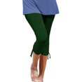 thumbnail image 1 of Womens Relaxed Fit Pants by Generic Summer Casual Drawstring Solid Cropped Cargo Pants, Black, Size XL, 1 of 5