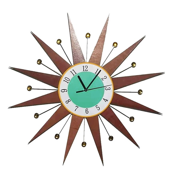Illuminated Wall Clock for Living Room Retro Hanging Timepiece with Ambient Light