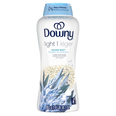 Downy Light Laundry Scent Booster Beads, Ocean Mist Scent, In-wash fabric beads designed to be gentle with a light boost of scent, No Heavy Perfumes