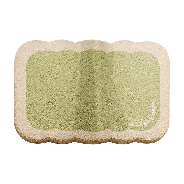Yhmxh Creamy Style Imitation Sheep's Wool Entrance Mat For Bathroom Water Absorbent Non Slip Great For Home Shower Bathroom Use Washable Rug Anti-slip Rug Rugs for Living Room Outdoor Rug