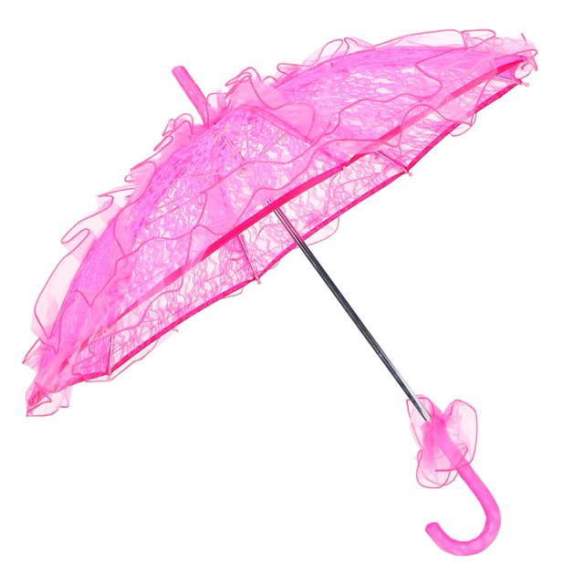 Lace Parasol, Exquisite Bridal Umbrella Beautiful Decorative Handicraft For Photos For Weddings For Parties Rose Red