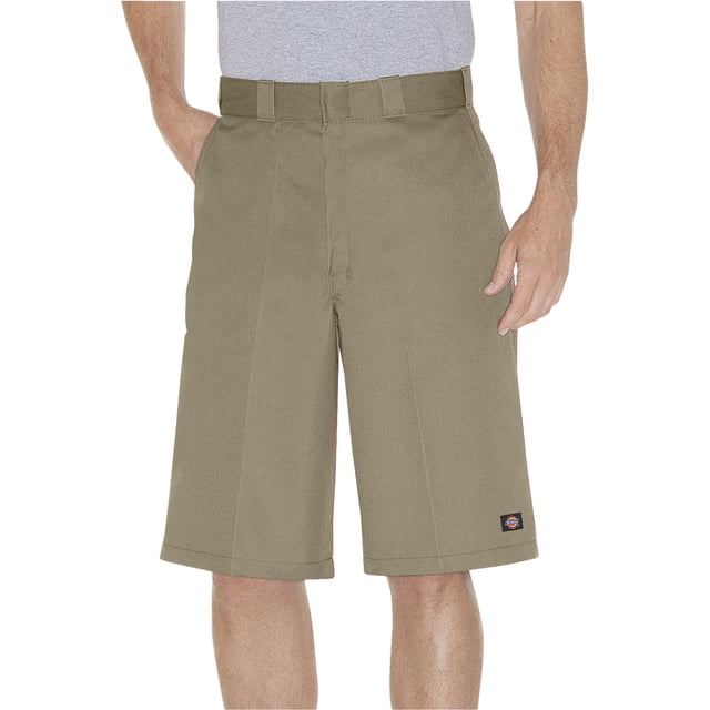 Dickies Mens 13 Loose Fit Multi-Use Pocket Work Shorts, 46, Khaki