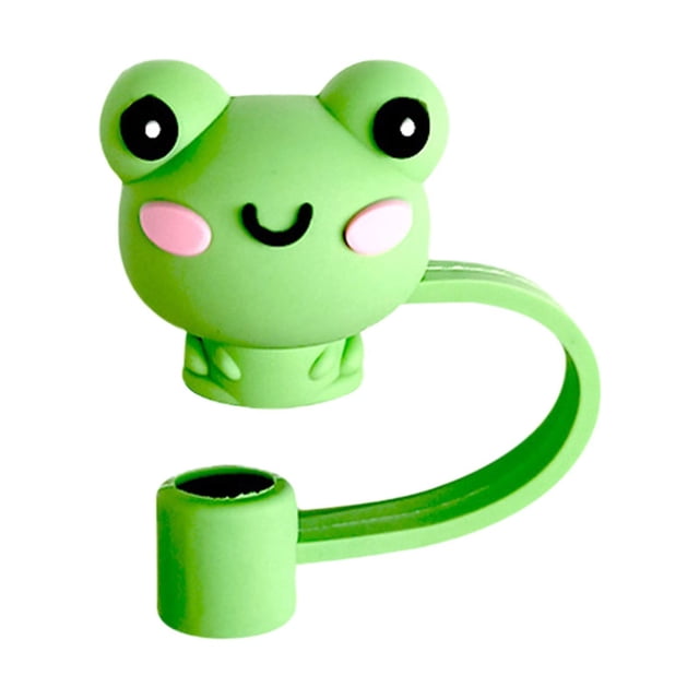 Apmemiss Clearance Reusable Silicone Straw Tips Cover for 6 To 8 mm Straws, Portable Cute Straw Caps Covers Creative Straw Plug Drinking Dust Cap for Home Kitchen Accessories