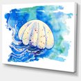 thumbnail image 2 of Jellyfish Watercolor Painting - Abstract Canvas Art Print, 2 of 3