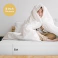 thumbnail image 2 of FDW Twin 8 Inch Medium-Firm Memory Foam Mattress, CertiPUR-US Certified, Pressure Relief, White, 2 of 7