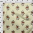 thumbnail image 2 of oneOone Cotton Poplin Fabric Leaves & Floral Block Printed Craft Fabric BTY 42 Inch Wide, 2 of 4