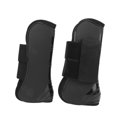 thumbnail image 3 of Bottes de Protection Sabot de Cheval, Bottes de Jambe de Cheval Réglables Légers pour Rester Confortablement sur les Jambes de Cheval pour Cheval Sautant Ensemble Noir de 2 Bottes de Jambe avant, 3 of 8