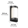 thumbnail image 3 of Artika Fogo Matte Black Modern LED Outdoor Wall Light 5 CCT Dimmable, 3 of 9