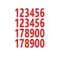 thumbnail image 1 of ZheElen 20 Pcs Étiquettes Adhésives Fortes Applications Larges et Durables Imperméables et Résistantes à l'Huile Chiffres Rouges, 1 of 6