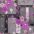 thumbnail image 1 of oneOone Polyester Spandex Fuschia Pink Fabric Asian Floral With Geometrical Texture Sewing Craft Projects Fabric Prints By Yard 56 Inch Wide, 1 of 4