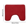 thumbnail image 3 of Dvruxg Soft Foam Bath Mat, U Shape Toilet Rug, Machine Washable Velvet Fleece Carpet for Bathroom Safety & Comfort Enhancement, 3 of 5