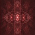thumbnail image 1 of Ahgly Company Machine Washable Indoor Square Transitional Fire Brick Red Area Rugs, 7' Square, 1 of 7