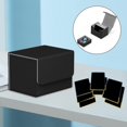 thumbnail image 3 of Deck Box Storage Organizer Holder Gathering Card Toy Cards Case Holds , black, 3 of 8