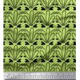 thumbnail image 1 of Soimoi Green Velvet Fabric Tendril & Abstract Printed Fabric 1 Yard 58 Inch Wide, 1 of 5