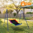 thumbnail image 4 of Gymax Balançoire d'Arbre Géante de 700 Lb avec Plateforme de 60 Po pour Enfants et Adultes, Multicolore, 4 of 10