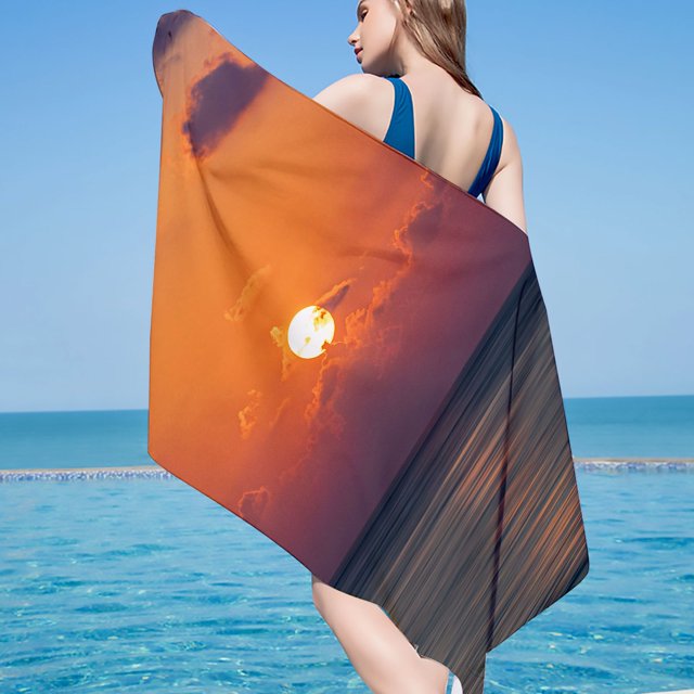 LSLJS Beach Towel Summer Beach Essentials Microfiber Beach Towel Super Lightweight Colorful Bath Towel Sandproof Beach Blanket Multi-Purpose Towel for Travel Swimming Pool 30x60 Inch Beach Towel