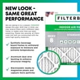 thumbnail image 3 of Filterbuy 12x16x1 MERV 8 (MPR 600) Dust Defense, Pleated HVAC AC Furnace Air Filters (2-Pack), 3 of 8