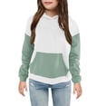 thumbnail image 2 of Chandail à Col Rond pour Bébé Fille en Solde, Chandail pour Enfants à Manches Longues, T-Shirt à Motif Imprimé, Hauts Courts à Col Rond, Convient aux Garçons et aux Filles Âgés, Chandail à Capuchon, Chandail de Noël pour Bébé Vert 7T, 2 of 3