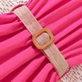 thumbnail image 5 of AJIWYH Robes pour Tout-Petites Filles, Robe pour Enfants Couleur Unie à Tour de Cou et Taille, Mode Rose Vif pour 8-9 Ans, 5 of 5