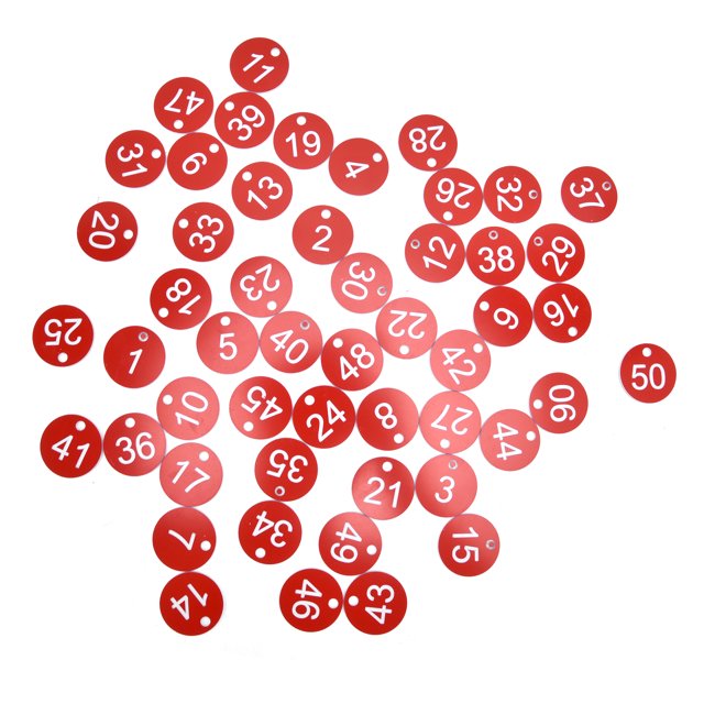 Numbered Tag, Round Long Service Life 50PCS/Bag Numbered Label For Beekeeping For Livestock For Animal Husbandry For Farm 1-50 Number