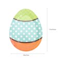 thumbnail image 2 of 18pcs Disposable Plates Orange Paper Easter Egg Shape Plates for Holiday Catering Events, 2 of 7