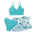 thumbnail image 1 of Puawkoer Maillot de Bain Fille 3 Pcs Bikini Solide Maillot de Bain Filles Rullfe Maillot de Bain Caleçons Courts Maillot de Bain pour Filles Bikini Filles, 1 of 5