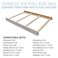 thumbnail image 4 of Sorelle Furniture Wood Full Size Crib Conversion Rail in Brushed Ivory, 4 of 6