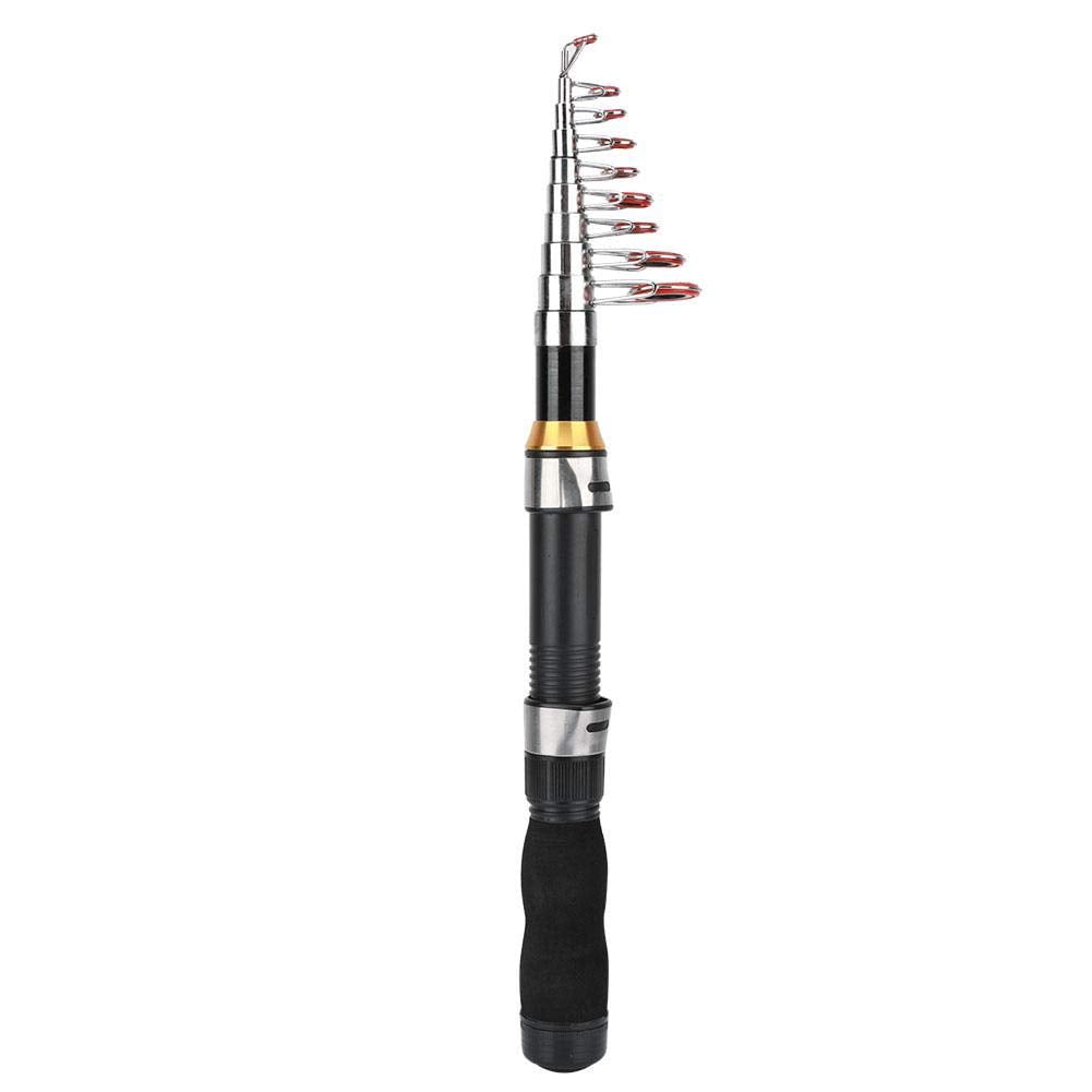 Amdohai Telescopic Fishing Rod Pole Portable Small Short Sea Pole Mini Sea Fishing Tools Telescopic Fishing Rod for Travel Seawater Freshwater Bas