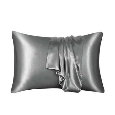 TopLLC Silk Pillow Cases, 20x30 inch Soild Color Satin Pillow Cover with Envelope Closure, Soft Silky Breathable Wrinkle-Free Cooling Pillowcase Beauty Sleep Bed Pillow Cover for Hair and Skin