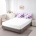 thumbnail image 4 of YST,Butterfly Collection, Ensemble de Douillette 7 Pcs avec Draps, Thème Butterfly Violet Pourpre, 7 Pcs, Double, 4 of 5