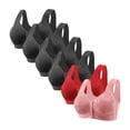 thumbnail image 1 of Posijego Women's Front Closure Bra 6 Pack Womens Plus Size Wireless Push up Full Coverage Everyday Bralettes, 1 of 2
