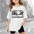 thumbnail image 2 of Haut T-Shirt à Manches Courtes à Épaules Tombantes Imprimé pour Enfants (3 14a), 2 of 8