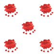 thumbnail image 2 of Langgg Paper Scraps Mini Heart Shape Wedding Accessory Plastic Material Confetti Tabletop Ornament for Valentine's Day Red15mm 5Set, 2 of 6