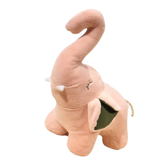 HILABEE Poupée Animale Vivante pour Enfants Fête des Fêtes Chambre Lit Mignonne Jouet Éléphant en Peluche Jeté Rose