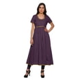 thumbnail image 1 of Moomaya Kurta à Manches Courtes Uni Femmes Robes d'Été Longues Kurti Robe Ethnique, 1 of 6