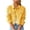 Yellow, variant on Meichang Cropped Denim Jacket for Women Solid Color Basic Long Sleeve Jean Jacket Coat Fall Casual Button Down Trucker Coat with Chest Pockets Pink XXL