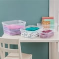 thumbnail image 4 of Sterilite 8.25x12.25x15 Inch Storage Bin w/ Carry Handles, Clear (24 Pack), 4 of 9