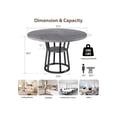 thumbnail image 4 of Ourlova 42inch Round Farmhouse Dining Table For 4 to 6 People Rustic Wood Kitchen Table With Storage Shelf Space Saving Circle Dinner Table For Small Spaces Apartments Dining Room and Living Room, 4 of 7