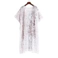 thumbnail image 2 of Ladies Summer Vacation Beach Sunscreen Loose Chiffon Print Cardigan Blouse Jacket, 2 of 6