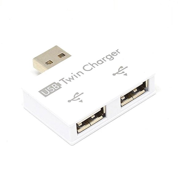 ZOUBAOQ 1-to-2 Port USB 2.0 Male USB Dual Splitter Hub Cord Adapter Converter