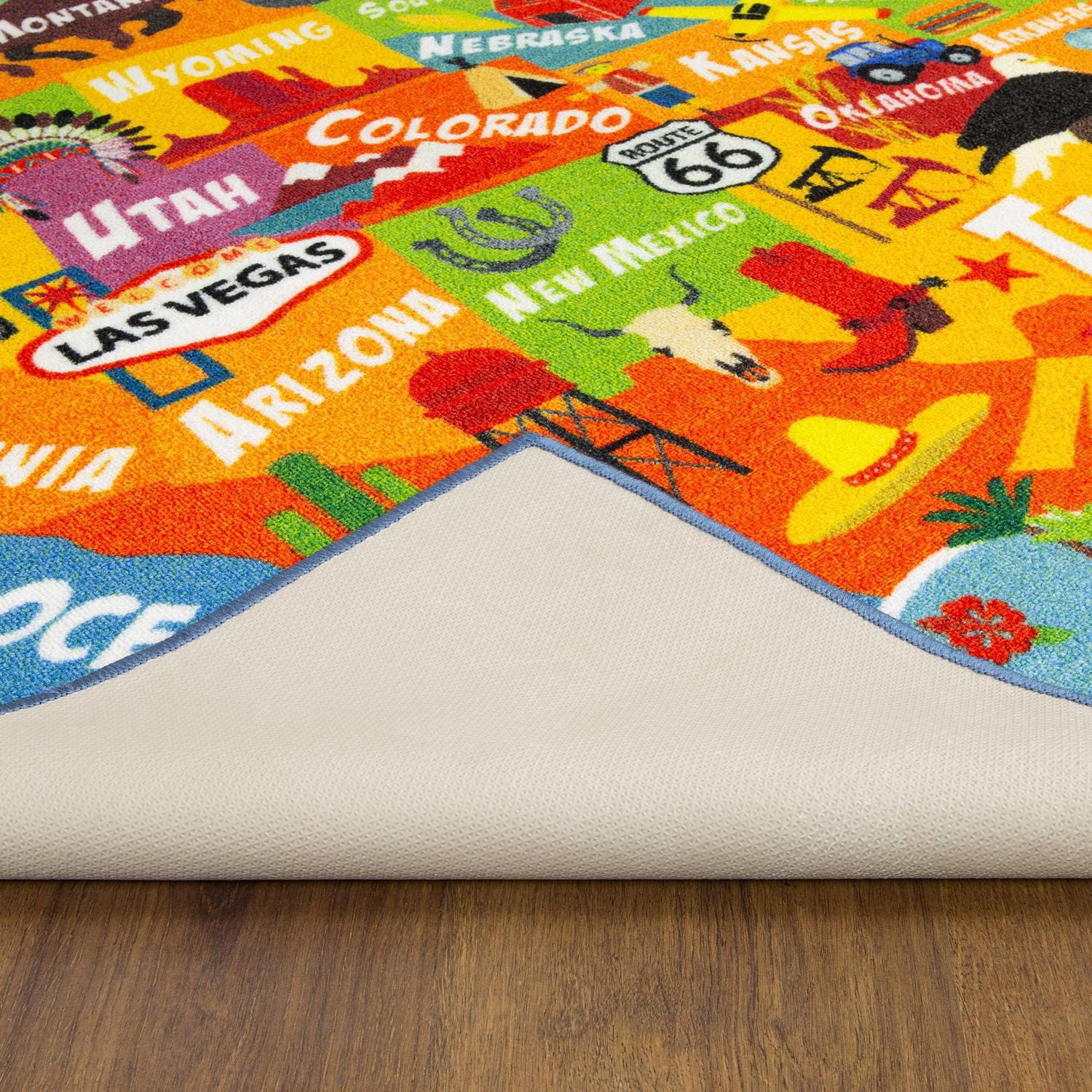 KC Cubs collection de récréation USA États-Unis carte tapis de zone d'apprentissage éducatif et de jeu tapis de tapis pour enfants et enfants chambres et salle de jeux