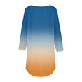 thumbnail image 5 of Pxiakgy Vente Chaude!! T-Shirts à Manches Longues Col Rond pour Femmes Printemps Automne Tie Dye Hauts Amples Tunique Décontractée Blouse Col Printemps Tunique Imprimée Décontractée T-Shirts Trois Quarts Hauts pour Femmes Bleu 3TG, 5 of 5