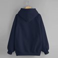 thumbnail image 4 of KIHOUT Spring Winter Womens Tops Fashion Casual Winter Solid Color Long Sleeve Button Pocket Hooded Sweatshirt, 4 of 6