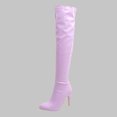 thumbnail image 1 of LSLJS Bottes Cuissardes à Talons Hauts pour Femmes, Chaussures pour Femmes Aguichant d'Hiver à Bout Pointu à Talons Hauts Fins, Bottes Hauteur Genou pour Femmes, 1 of 5