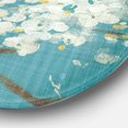 thumbnail image 2 of Designart 'fleurs de Cerisier Bleues II' Art Mural en Métal Style Ferme, 2 of 3