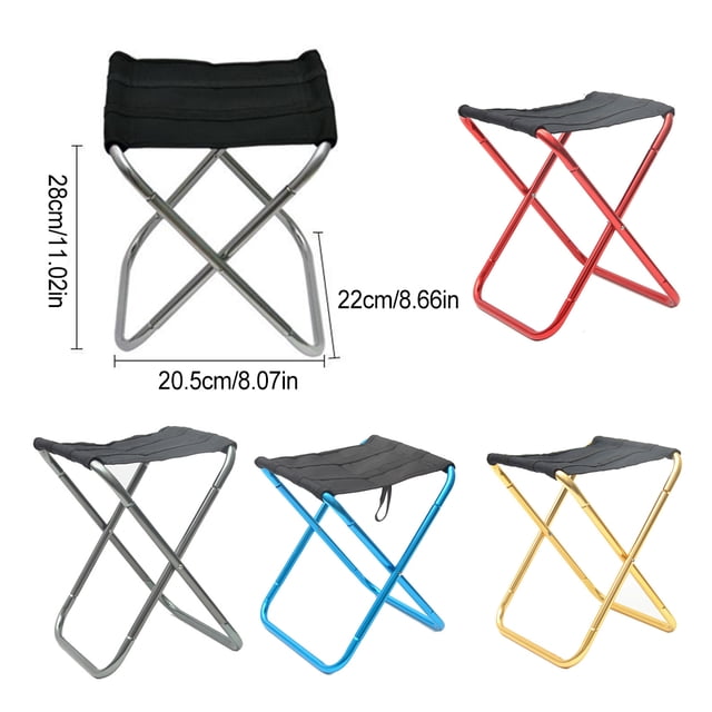 Tabouret Pliant en Tissu Oxford Chaise en Alliage Portable Intérieur Chasse Extérieur Randonnée Sac à Dos Extérieur Cour Arrière Jardin Camping Randonnée Alpinisme Siège Relaxant Rouge