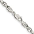 thumbnail image 2 of Diamond2Deal 925 Sterling Silver 4 mm Diamond-cut Rolo Chain Necklace for Women 26", 2 of 6