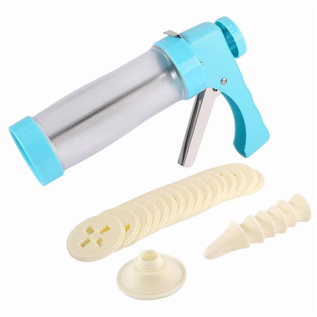 Trousse de Presse à Biscuits avec 16 Disques Gabarits et 6 Embouts pour Biscuits Maison et Churros